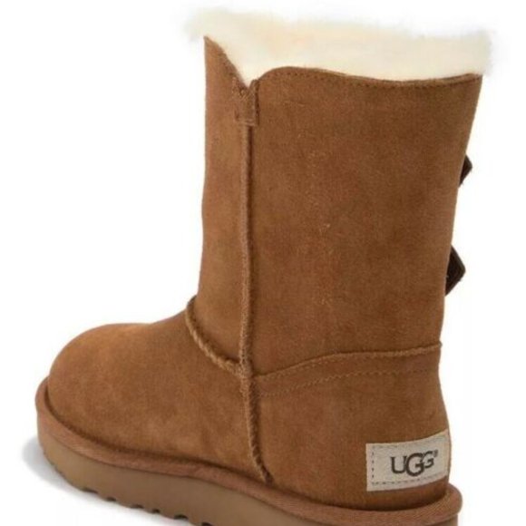 NIB UGG MARCIELLA BUTTON CLASSIC SHORTS BOOTS CHESTNUT 10 - Picture 4 of 11